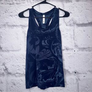 |EUC| ATHLETA Seamless Momentum Navy Paisley Tank Top